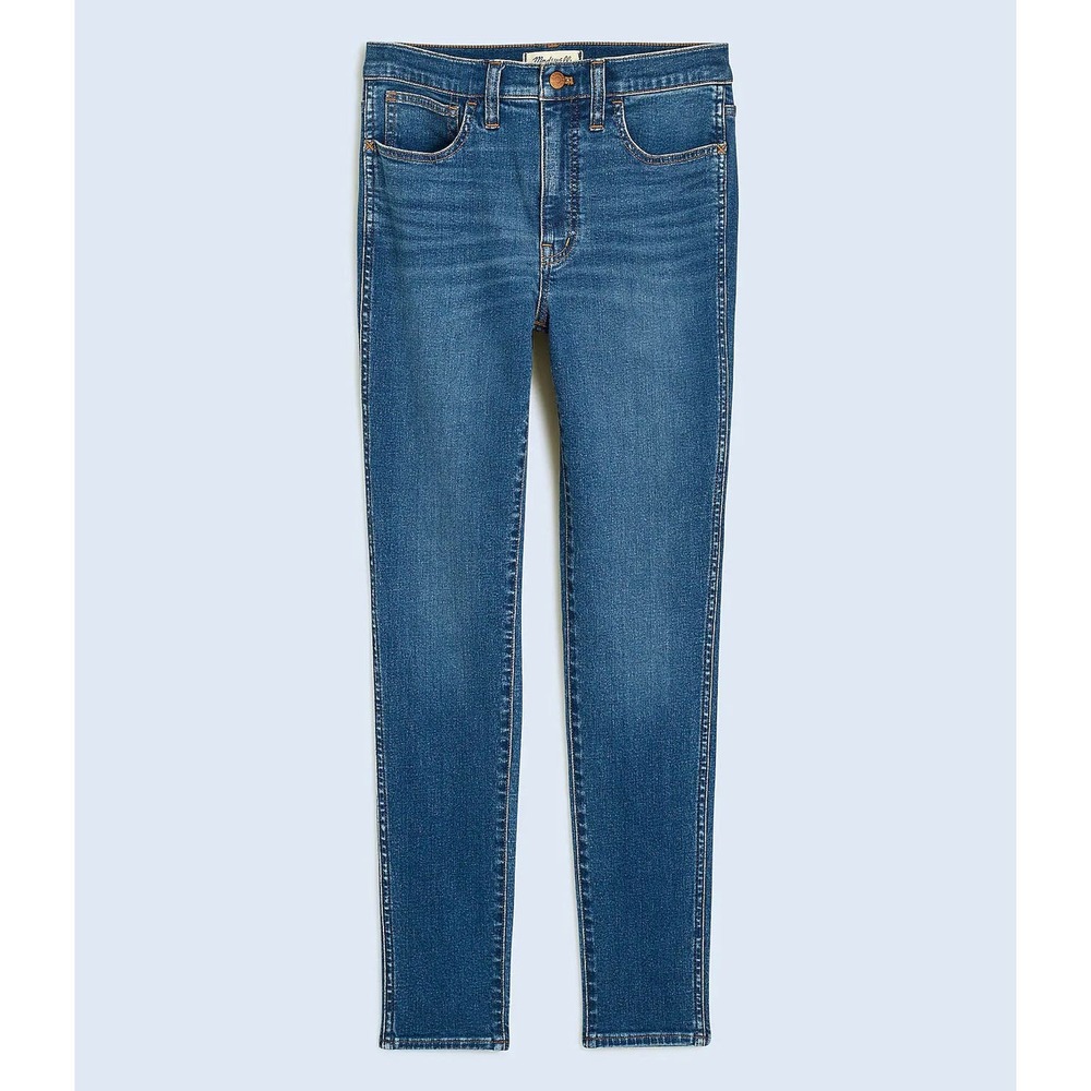 MADEWELL Faulkner Wash Blue 10" High-Rise Skinny Jeans NWT Size 29T - Picture 4 of 9